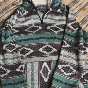 Brooklyn Cloth Men's Zip Up Sweater - Green, Gray, and Brown
